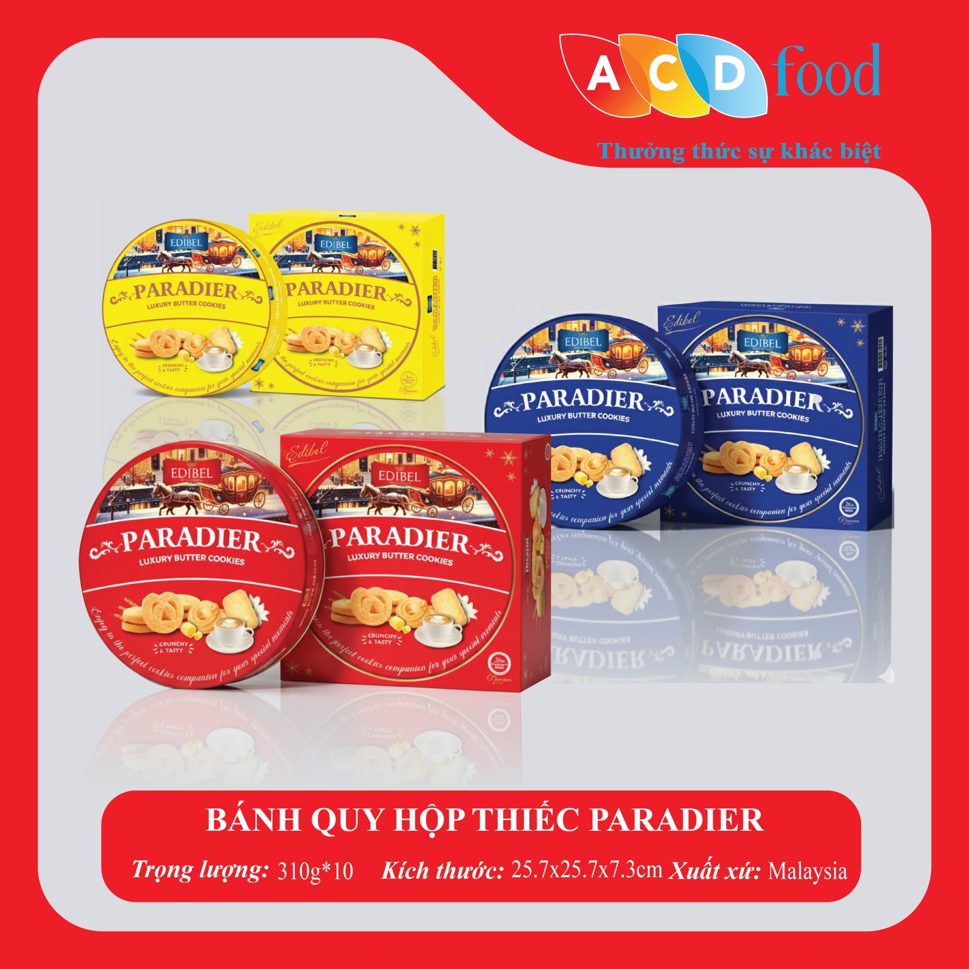 BÁNH QUY HỘP THIẾC PARADIER